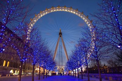 London Eye bei Nacht