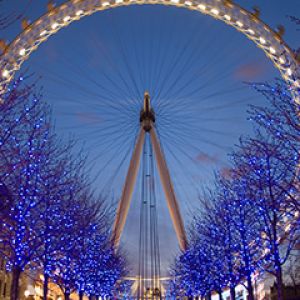 London Eye bei Nacht