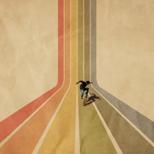 Skateboarding Retro Stil