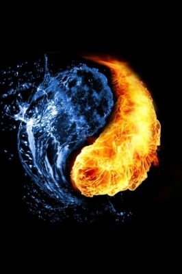 Feuer und Wasser Yin Yang