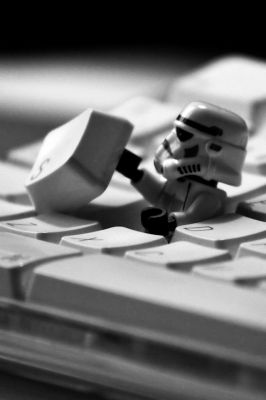 Stormtrooper Abenteuer auf der Tastatur