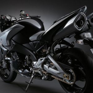 Elegantes Schwarzes Motorrad