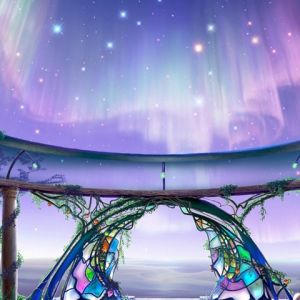 Magische Aurora Landschaft