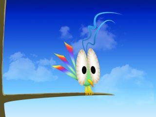 Buntiger Cartoon-Vogel