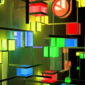 Buntes Abstraktes Geometrisches Design