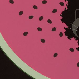 Wassermelonen-Scheiben-Kunst