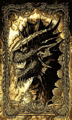 Goldene Drachenillustration