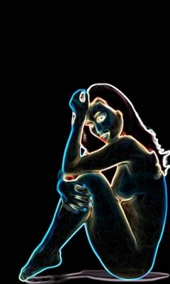 Neon Silhouette Kunst