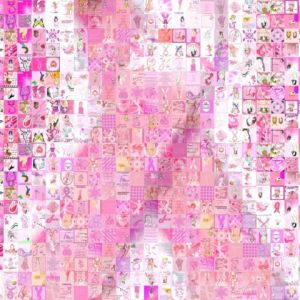 Mosaikkunst des Rosa Bandes