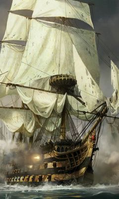 Eepisches Abenteuer eines Piratenschiffs