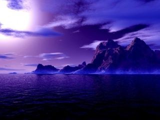 Mysteriöse Lila Landschaft