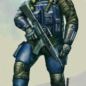 Futuristischer Soldat