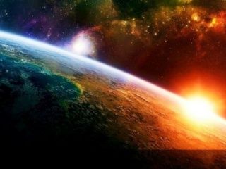 Beeindruckender Sonnenaufgang im Weltraum