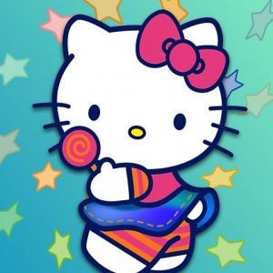 Hello Kitty mit Lutscher