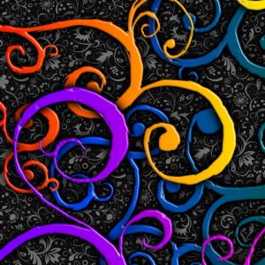 Bunte Spiralen Abstraktes Design