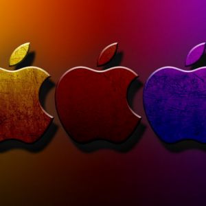 Buntes Apple Logo Hintergrundbild