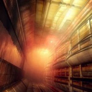 Futuristischer Technologietunnel