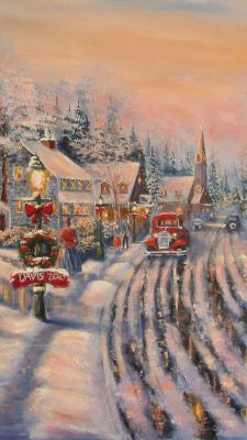 Winterwunderland Weihnachts Szene