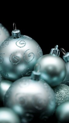 Elegante Blaue Weihnachtsornamente