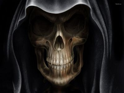 Dunkle Schädelkunst