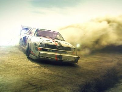 Audi Rally Auto in Aktion