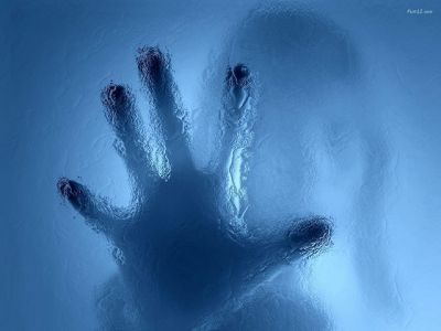 Geheimnisvolle Hand Hinter Glas