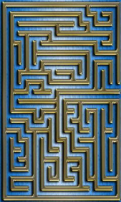 Goldenes Labyrinthmuster