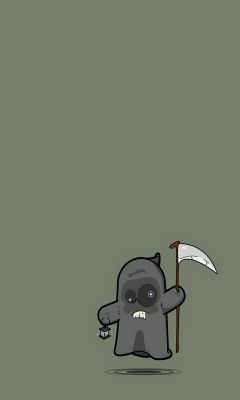 Niedliche Grim Reaper Illustration