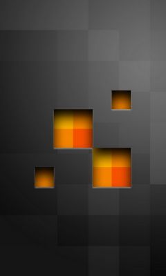Abstraktes Orange und Schwarz Design