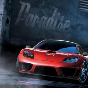 Rotes Sportauto Paradies
