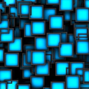 Blaue Geometrische Muster