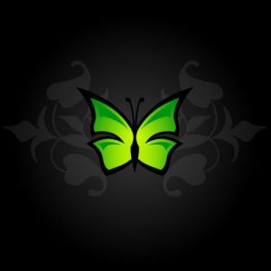Grüne Schmetterlingskunst