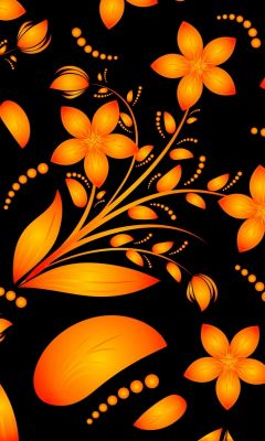 Orangenblumenmuster