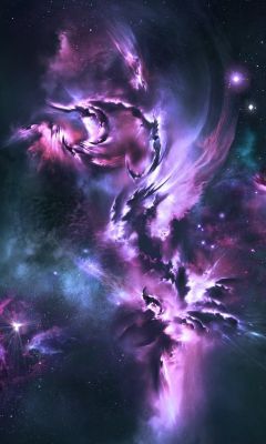 Kosmische Lila Nebel