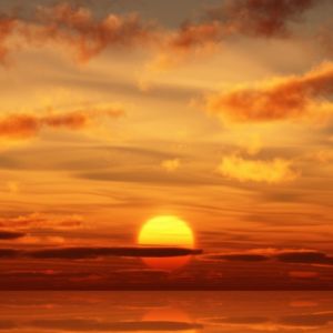 Atemberaubende Sonnenuntergangsreflexion