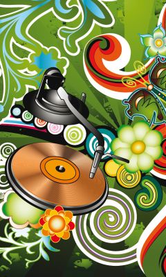 Bunte Musik Vinyl Kunst