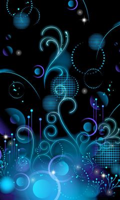Blaue Abstrakte Wirbel und Kreise