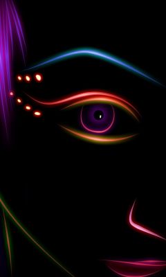 Neon-Augenkunst