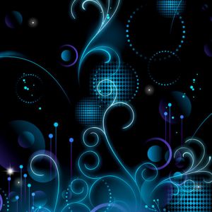 Blaue Abstrakte Wirbel und Muster