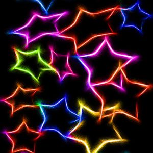 Bunte Neonstern-Muster