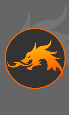Feuriges Drachenlogo