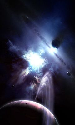 Kosmische Nebel und Planeten