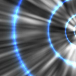 Blaue Lichtspirale Abstrakt