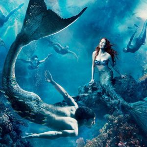 Unterwasserfantasie mit Meerjungfrauen