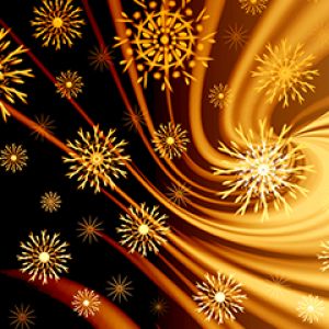 Goldene Schneeflocken Abstraktes Design