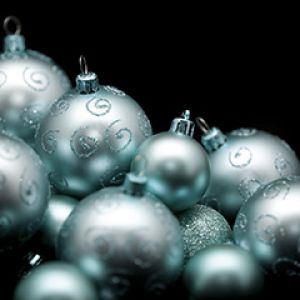 Elegante Silberne Weihnachtsornamente