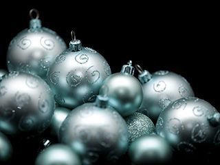 Elegante Silberne Weihnachtsornamente