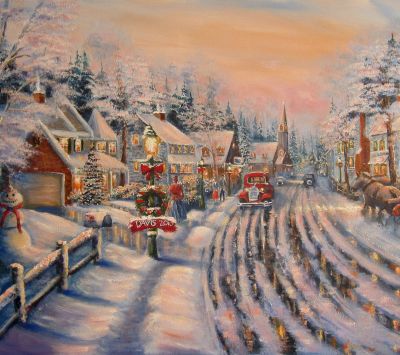 Winterwunderland Weihnachts Szene