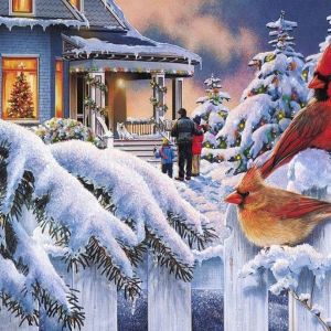 Winterwunderland Weihnachts Szene