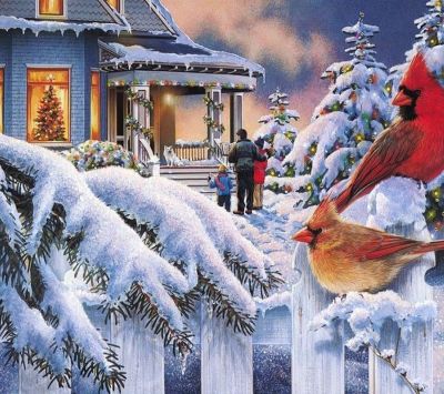 Winterwunderland Weihnachts Szene